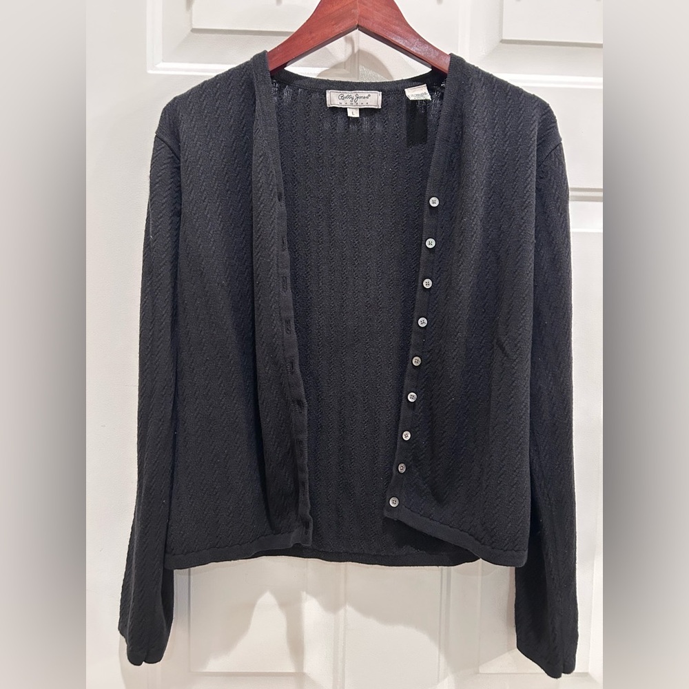 Bobby Jones Women's Charcoal Button-Up Cardigan